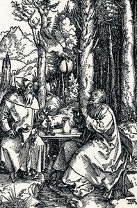 Hermitler Aziz Anthony ve Aziz Paul, 1504 1906 by Albrecht Dürer