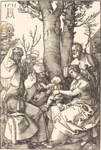 Bir Ağacın Altında Joachim ve Anne ile Kutsal Aile by Albrecht Dürer