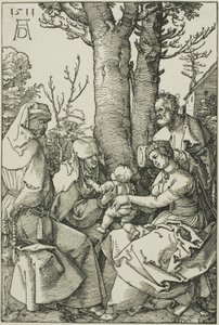 Joachim ve Saint Anne ile Kutsal Aile by Albrecht Dürer