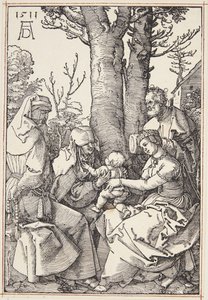Joachim ve St. Anne ile Kutsal Aile by Albrecht Dürer