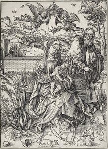 Üç Tavşanlı Kutsal Aile by Albrecht Dürer