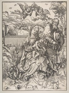 Üç Tavşanlı Kutsal Aile, yak. 1497-98. by Albrecht Dürer