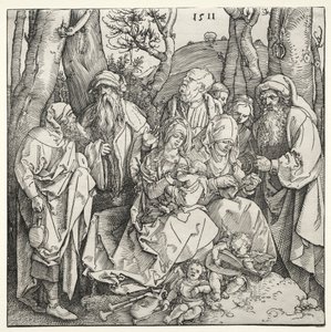 İki Müzisyen Meleğin Kutsal Ailesi, 1511. by Albrecht Dürer