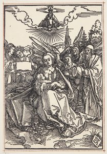 Beş melekli Kutsal Aile by Albrecht Dürer