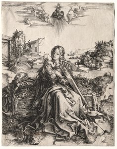 Kelebek ile Kutsal Aile. by Albrecht Dürer