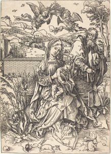 Üç Tavşanlı Kutsal Aile by Albrecht Dürer