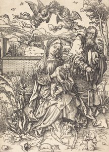 Üç Tavşanlı Kutsal Aile, c. 14971498. by Albrecht Dürer