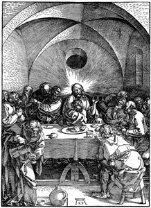 Büyük Tutku serisinden Son Akşam Yemeği, c1510, 1936 by Albrecht Dürer