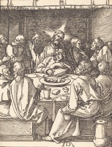 Son Akşam Yemeği, muhtemelen c. 15091510. by Albrecht Dürer
