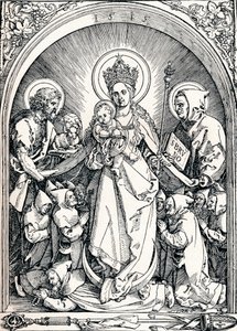 Carthusian Friars, St John the Baptist ve St Bruno ile Madonna, 1515 1906. by Albrecht Dürer