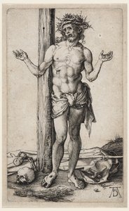 Acıların Adamı (Eller Kalkmış) by Albrecht Dürer