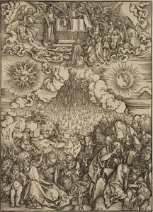 Beşinci ve Altıncı Mühürlerin Açılması by Albrecht Dürer