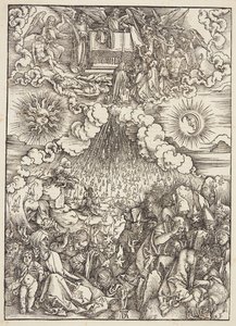 Beşinci ve Altıncı Mühürlerin Açılması by Albrecht Dürer
