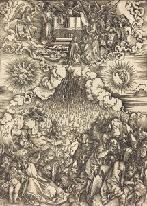 Beşinci ve Altıncı Mühürlerin Açılması, c. 1497. by Albrecht Dürer