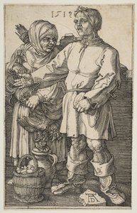 Pazardaki Köylü Çift, 1519. by Albrecht Dürer