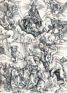 Yedi Başlı Canavar ve Kuzu Boynuzlu Canavar, 1498 1906. by Albrecht Dürer
