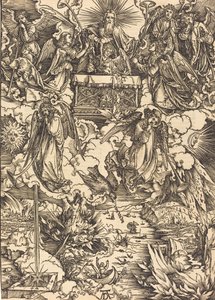 Trompetli Yedi Melek, muhtemelen c. 14961498. by Albrecht Dürer