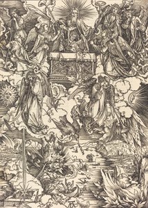 Trompetli Yedi Melek, muhtemelen c. 14961498. by Albrecht Dürer