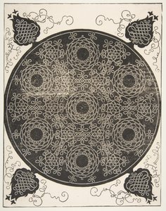 Altıncı Düğüm. Yedi Çelenk ile Geçmeli Roundel, 1521 önce. by Albrecht Dürer