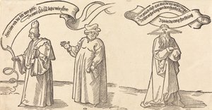 Öğretmen, Rahip ve Providence, muhtemelen 1526. by Albrecht Dürer