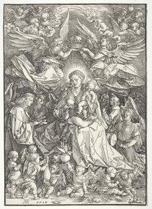 Birçok Melekle Çevrili Bakire, 1518. by Albrecht Dürer