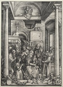 Azizler ve Meleklerle çevrili Bakire ve Çocuk by Albrecht Dürer