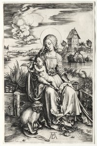Bakire ve Maymunlu Çocuk, c. 1498. by Albrecht Dürer