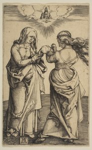 Bebek İsa ve Aziz Anne ile Bakire ve Çocuk, ca. 1500. by Albrecht Dürer