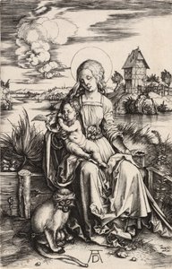 Maymunlu Bakire ve Çocuk, c. 1498. by Albrecht Dürer