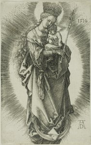 Hilal Üzerinde Yıldız Tacı ve Asası Olan Bakire by Albrecht Dürer