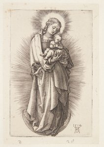 Bir diadem ile hilal üzerinde Bakire by Albrecht Dürer