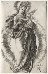 Yıldızlı Taçlı Bakire by Albrecht Dürer
