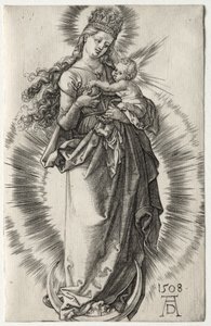 Yıldızlı Taçlı Bakire, 1508. by Albrecht Dürer