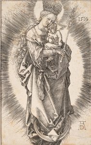 Yıldız tacı ve asalı Bakire, 1516. by Albrecht Dürer