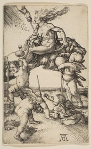 Cadı, yaklaşık 1500. by Albrecht Dürer