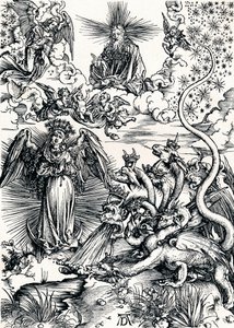 Güneşli Kadın ve Yedi Başlı Ejderha, 1498 1906 by Albrecht Dürer