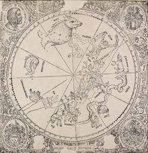 Güney yarımkürenin göksel haritası, 16. yüzyılın başlarında by Albrecht Dürer