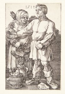 Köylü ve karısı pazarda by Albrecht Dürer