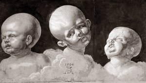 Üç Çocuk Başı, 1506 by Albrecht Dürer