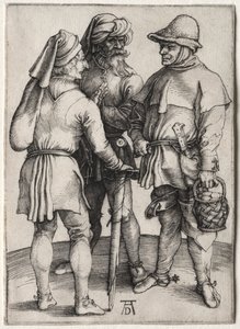 Üç Köylü Sohbette by Albrecht Dürer