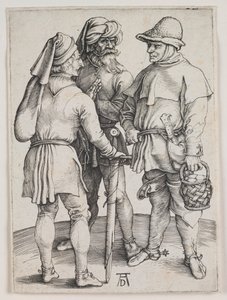 Üç Köylü Sohbette by Albrecht Dürer