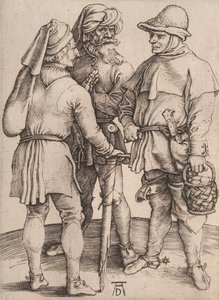 Konuşmada Üç Köylü, 1497-1498. by Albrecht Dürer