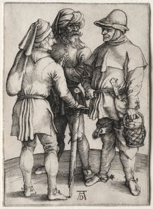 Sohbette Üç Köylü, c. 1497. by Albrecht Dürer
