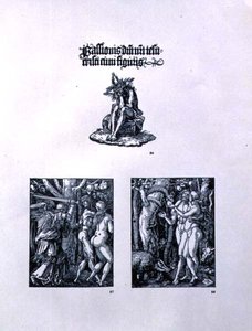 Küçük Tutku serisinden üç sayfa: (üstte) İsa