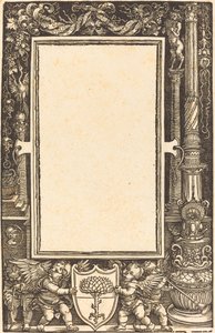 Putti Pirckheimer Kollarını Tutarken Unvan Sınırı by Albrecht Dürer