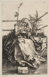 Bakire ve Çocuk, Çimenli Bir Bankta, 1503. by Albrecht Dürer