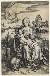 Maymunlu Bakire ve Çocuk, c. 1498 by Albrecht Dürer