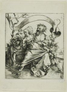 Ölümün Saldırıya Uğradığı Genç Kadın (Ravisher) by Albrecht Dürer