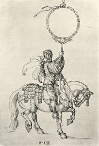Çelenk sahibi olarak genç binici by Albrecht Dürer