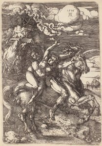 Tek Boynuzlu Atta Kaçırma by Albrecht Dürer